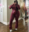 Get Fit | Two Piece Set (Burgundy)