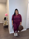 Running Errands | Two Piece Set (Burgundy)