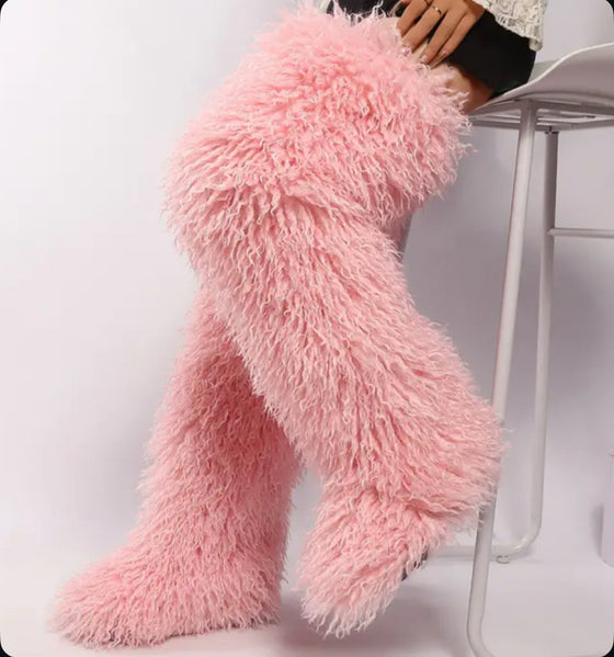 Over The Knee | Fur Boots (PREORDER)