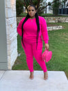 Weekend Vibes | Two Piece Set (Hot Pink)