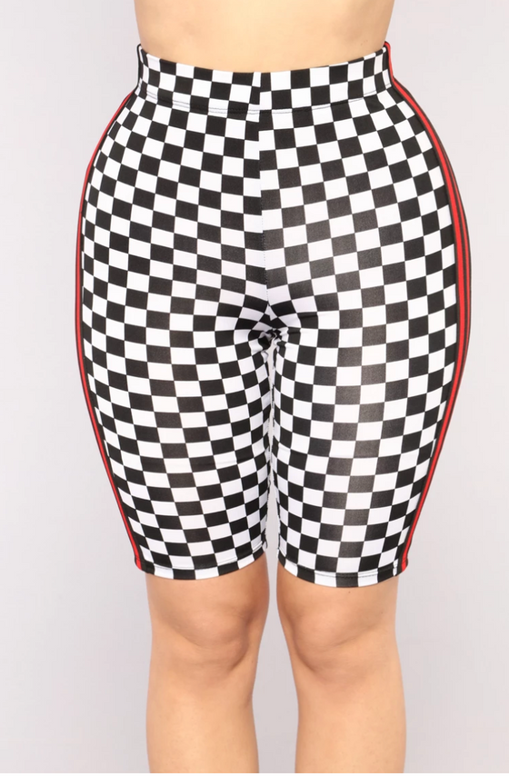 Checkered | Biker Shorts