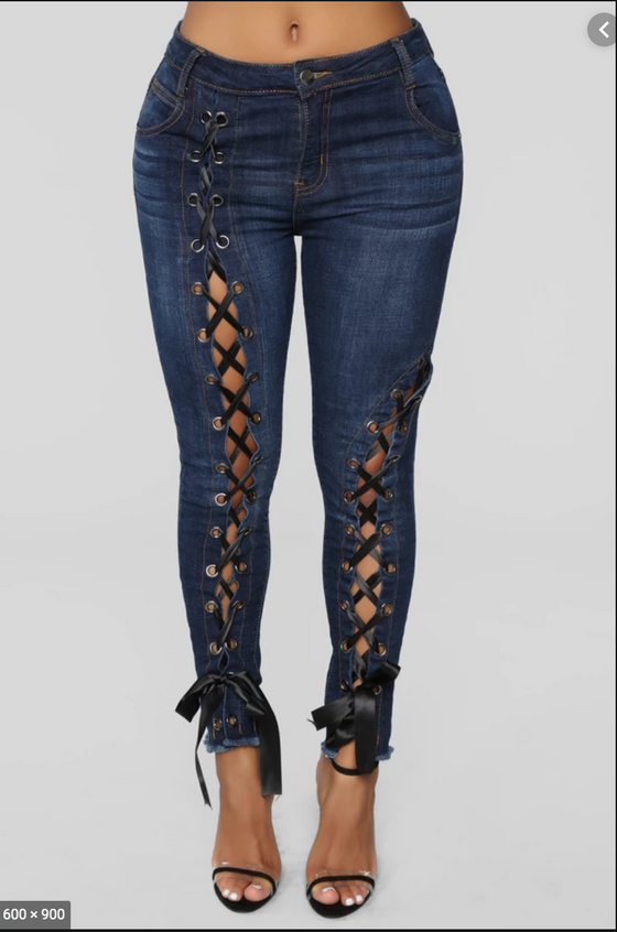Ribbon | Laced Jeans
