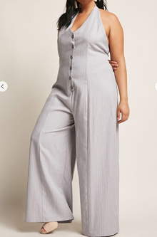  Gray/White Pin Stripe | Jumpsuit