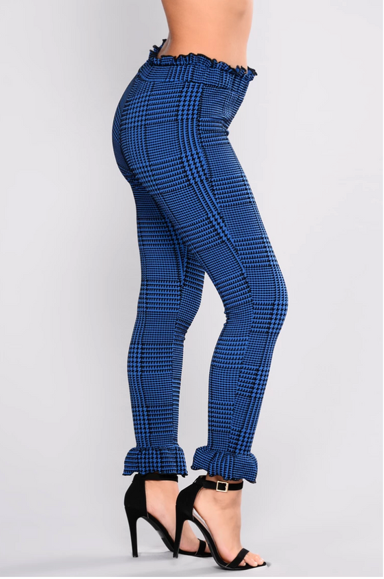 Blue/Black | Checkered Pants