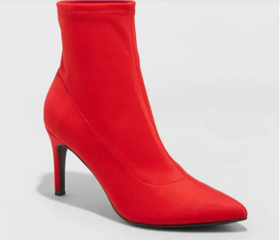 Red Pointy Toe | Booties